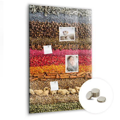 Memo bord Rijen met kruiden