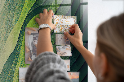 Memo bord Lijnen landschap natuur