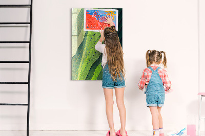 Memo bord Lijnen landschap natuur