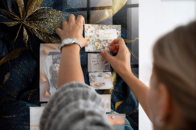 Magnetisch bord Donkere bloemen