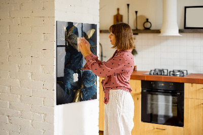Magnetisch bord Donkere bloemen