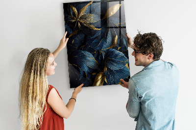 Magnetisch bord Donkere bloemen