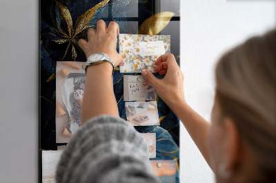 Magnetisch bord Donkere bloemen