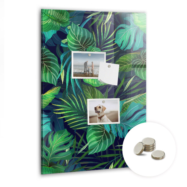 Memo bord Exotische grote bladeren