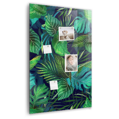 Memo bord Exotische grote bladeren