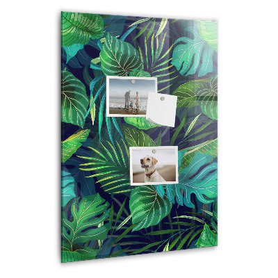 Memo bord Exotische grote bladeren