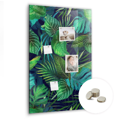 Memo bord Exotische grote bladeren