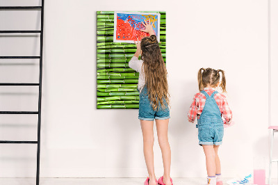 Magneetbord Bamboe muur