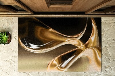 Schoonloopmat Abstract goud
