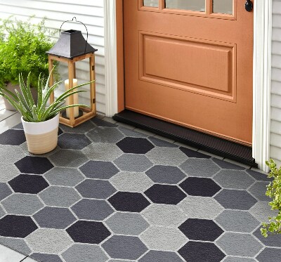 Deurmat voor buiten Geometrie Zeshoek