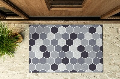 Deurmat voor buiten Geometrie Zeshoek