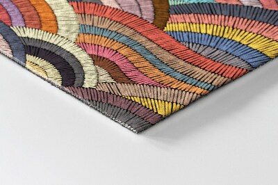 Buiten deurmat Kleurrijke halve cirkels