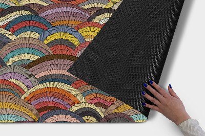 Buiten deurmat Kleurrijke halve cirkels