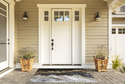 Buiten deurmat Monochroom marmer