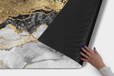 Buiten deurmat Monochroom marmer