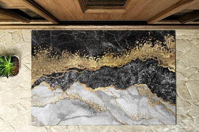 Buiten deurmat Monochroom marmer