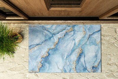 Schoonloopmat Blauwe Marmer
