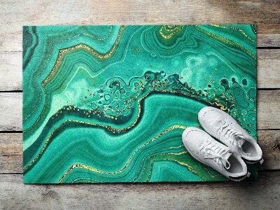 Deurmat voor buiten Marmer in turquoise tinten