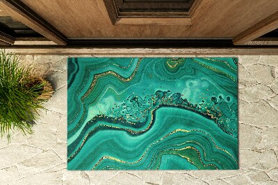 Deurmat voor buiten Marmer in turquoise tinten