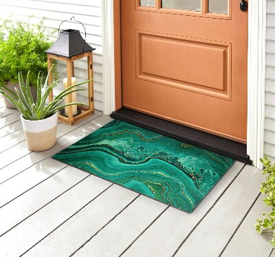 Deurmat voor buiten Marmer in turquoise tinten