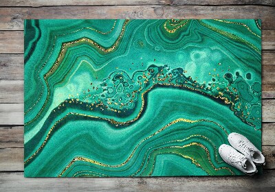 Deurmat voor buiten Marmer in turquoise tinten