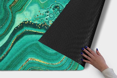 Deurmat voor buiten Marmer in turquoise tinten