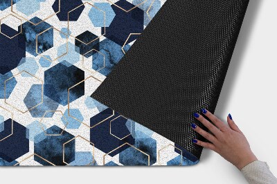 Schoonloopmat Abstracte zeshoek