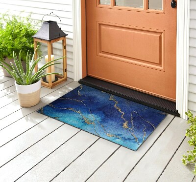 Buiten deurmat Azuurblauw marmer