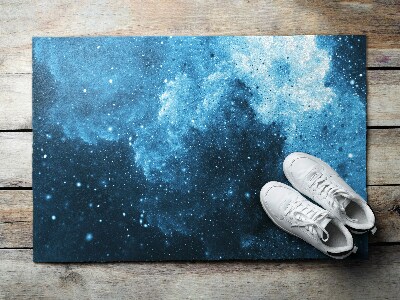 Buiten deurmat Blauwe abstractie