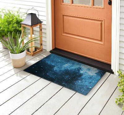 Buiten deurmat Blauwe abstractie