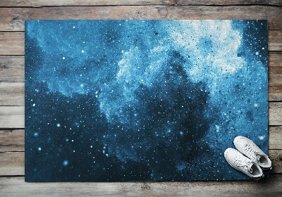 Buiten deurmat Blauwe abstractie