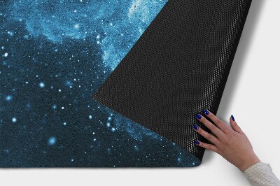 Buiten deurmat Blauwe abstractie