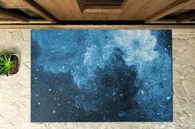 Buiten deurmat Blauwe abstractie