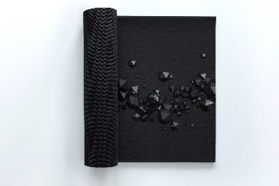 Schoonloopmat Zwarte abstractie