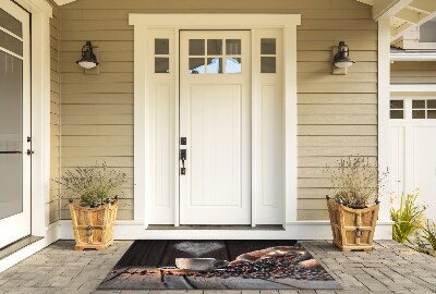 Deurmat voor buiten Kopje koffie