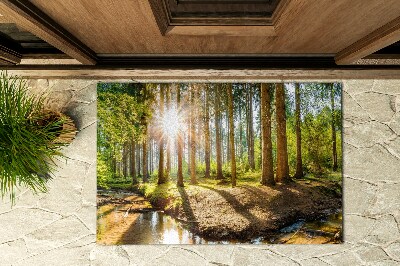 Deurmat voor buiten Boslandschap