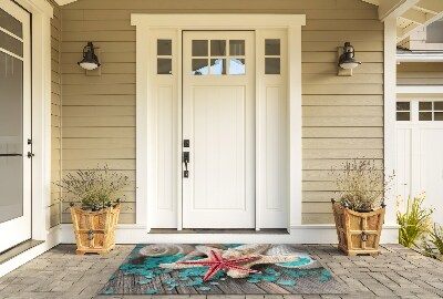 Deurmat voor buiten Zeester