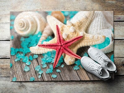 Deurmat voor buiten Zeester