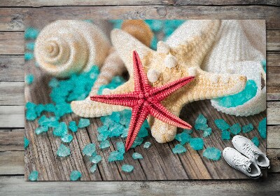 Deurmat voor buiten Zeester