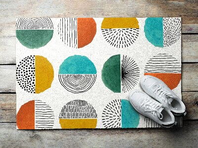 Schoonloopmat Cirkels en lijnen