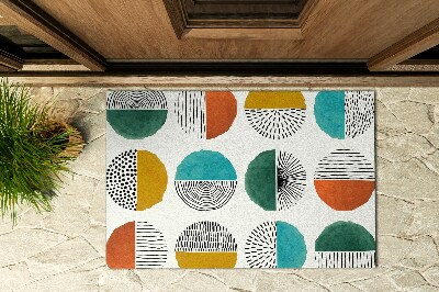 Schoonloopmat Cirkels en lijnen