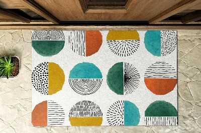 Schoonloopmat Cirkels en lijnen