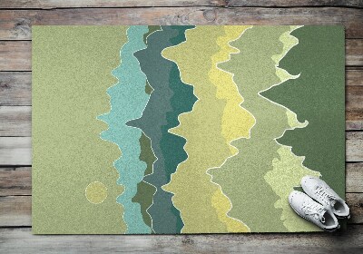 Buiten deurmat Abstracte bergen