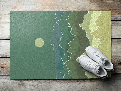 Deurmat voor buiten Bergcontouren