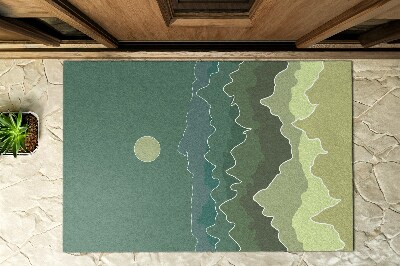 Deurmat voor buiten Bergcontouren