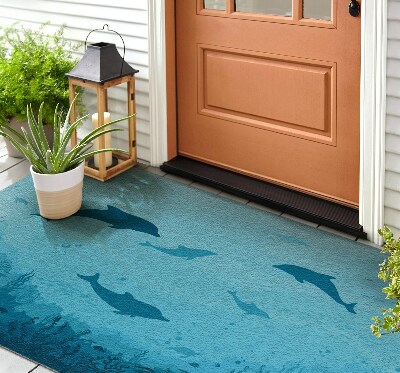 Schoonloopmat Dolfijnen in de oceaan