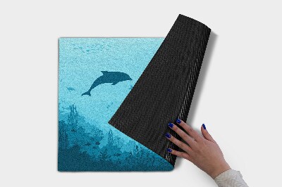 Schoonloopmat Dolfijnen in de oceaan