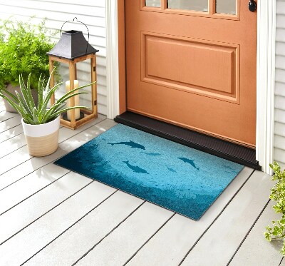 Schoonloopmat Dolfijnen in de oceaan