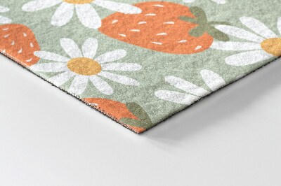 Deurmat voor buiten Madeliefjes en aardbeien
