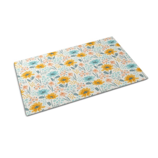 Buiten deurmat Bloemenmotief